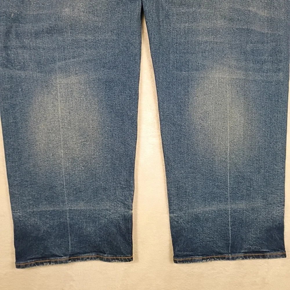 American Eagle EX Boyfriend Jeans Women's Size 12 Short Patch Distressed Strigid